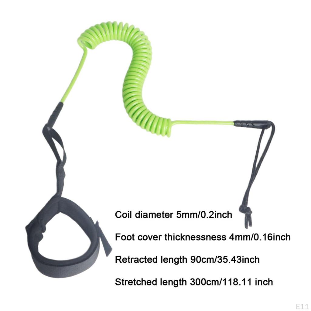 Coiled Surfboard Leash Holder Paddle Board Elastic Comfortable Foot Strap Surfing Supplies