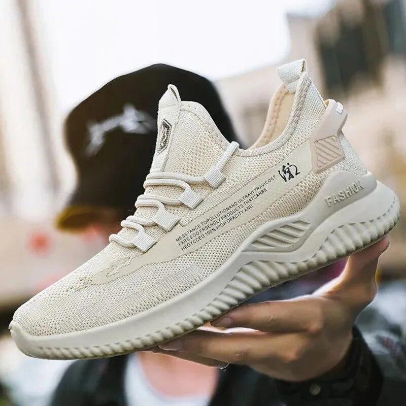 Casual Sneakers Men's Shoes Breathable Running Shoes Korean Fashi Trend Mesh Surface Shoes