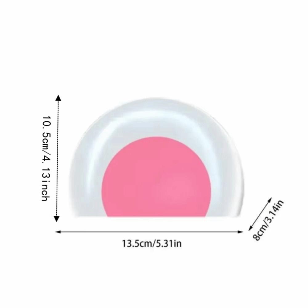 2Pcs Cartoon Solar Cat Ears/Bear Ears Paste Luminous Exterior Ornaments Outdoor