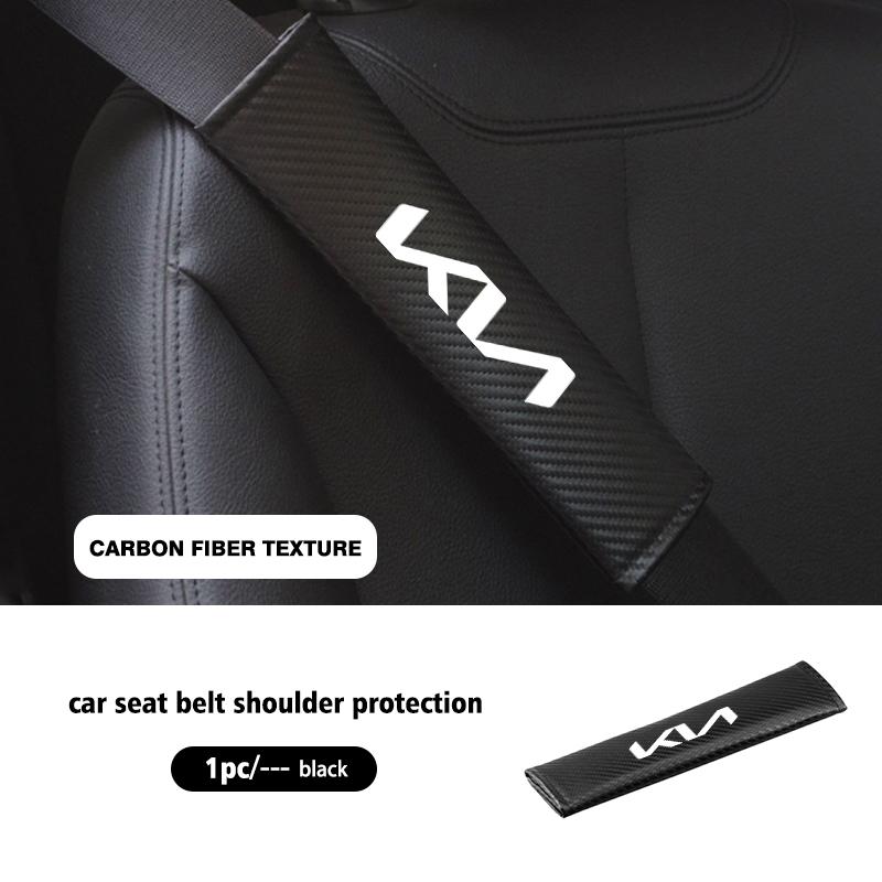 CNLD1 For KIA Car Seat Belt Leather Safety Shoulder Cover Protection Pad Spectra Sedona Cadenza Proceed Sephia Stonic Carens
