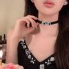 Black Letter Necklace Female Explosion Choker Collar Feeling Neck Chain Collarbone Chain Accessories