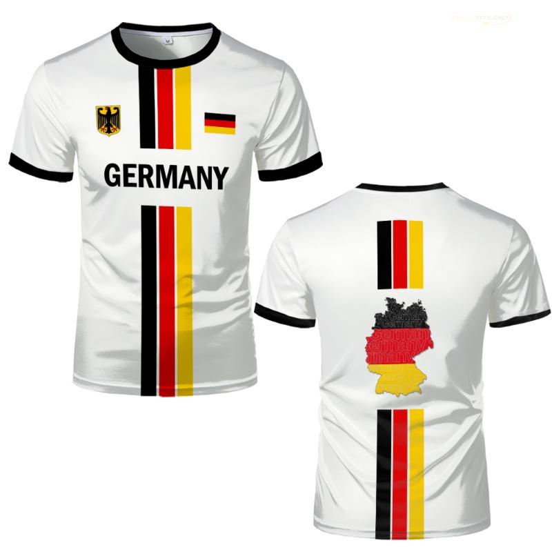 

Germany Map Flag Football Jersey Summer Breathable Quick Dry Short Sleeve T-shirt Men Women Kids Casual Sports L