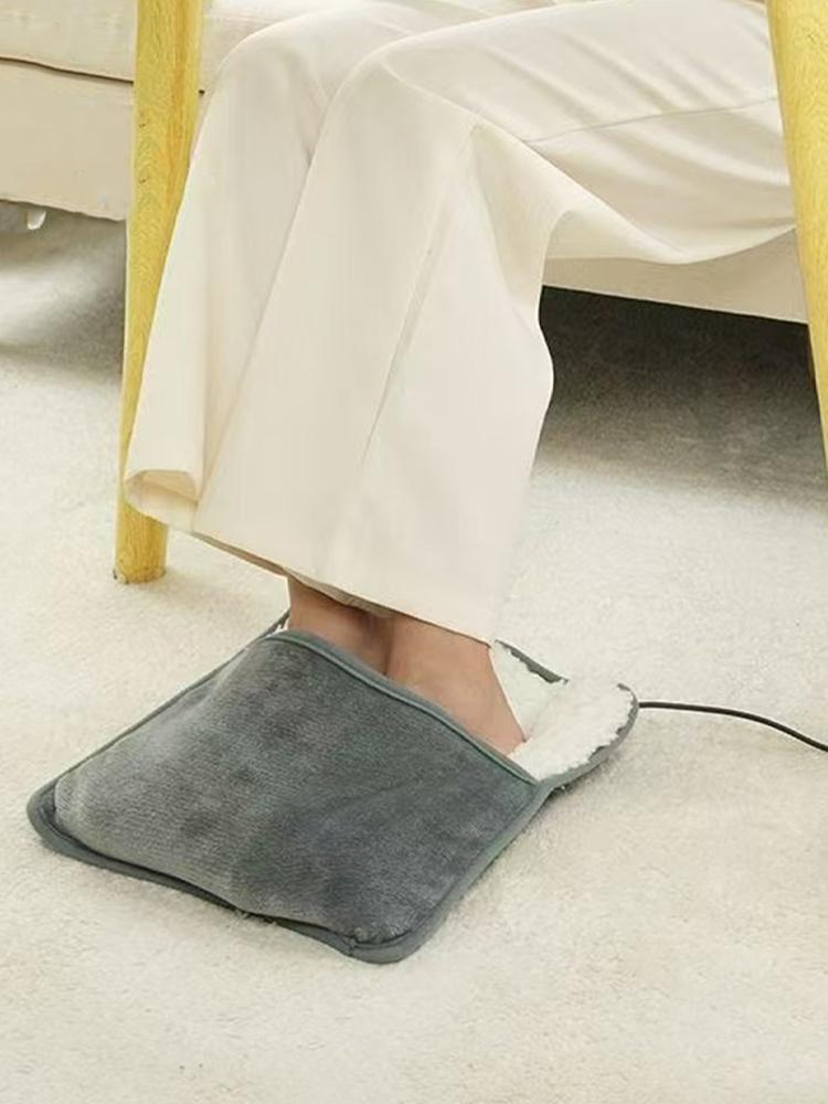 Electric Foot Warmer Household Foot Warming Mat Plush Foot Heater for Women Men