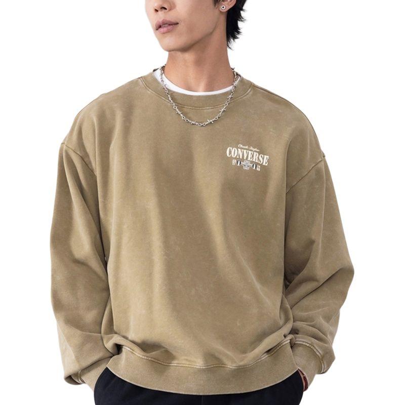 New Converse Sweatshirts Unisex Khaki Brown UCJ123-FAK