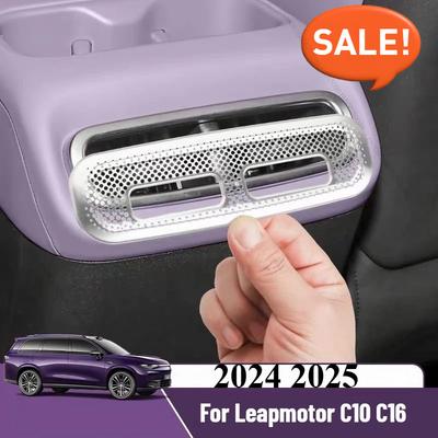 Rear Air Condition Vent Outlet Panel Frame Decoration Sticker Trim Strip For Leapmotor C10 C16 2024 2025 Car Accessory