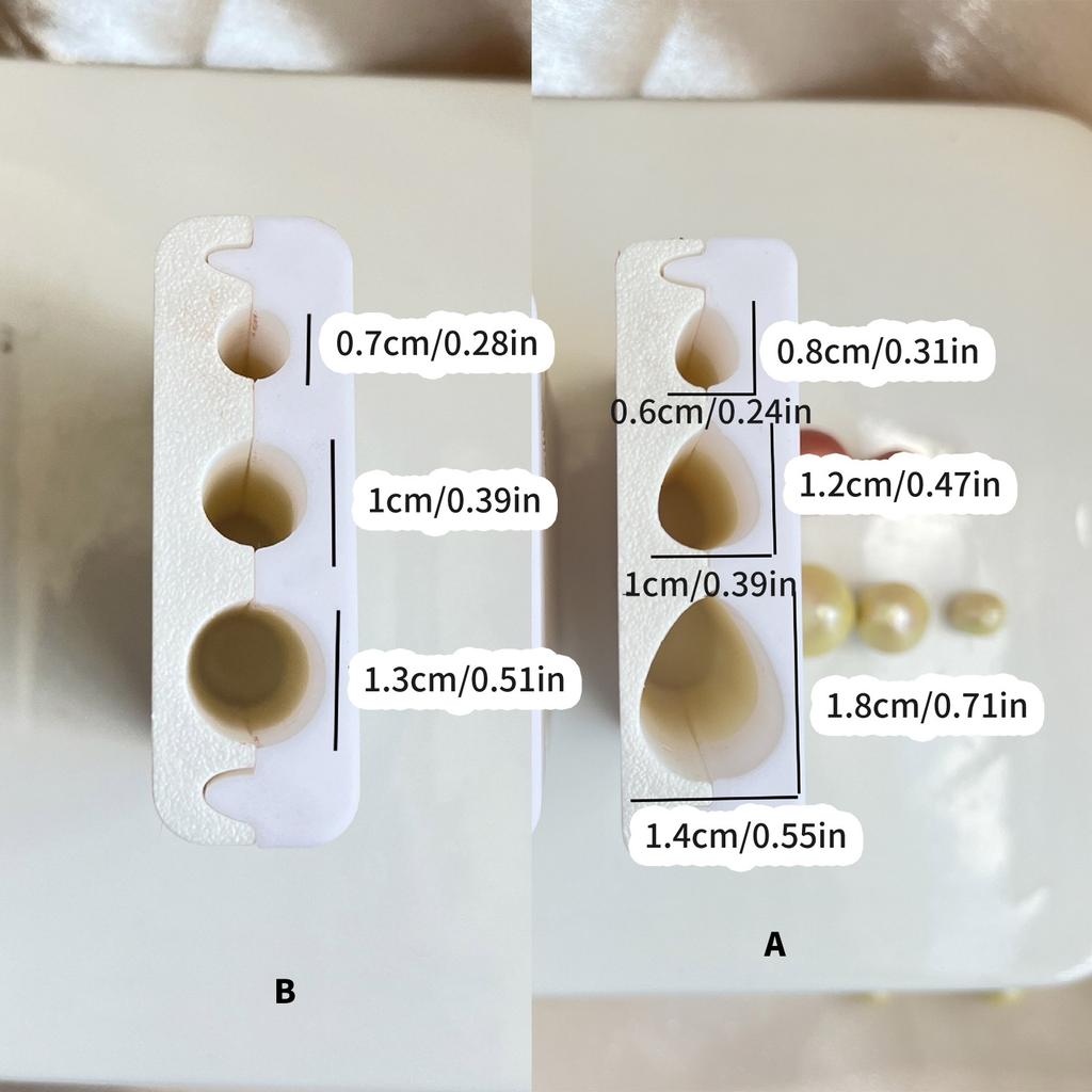 Polymer Clay Perlenroller zum Basteln von runden und eiförmigen Perlen mit 3 Größenoptionen Schmuckherstellungswerkzeug Langlebige PLA-Form