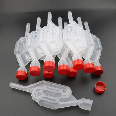 Valve de Fermentation de Vin - Barboteur à Air à Sens Unique pour Fabrication de Bière/Hydromel, Barboteur en Plastique Sans Bulles avec Couvercle, Kit de Brassage Maison
