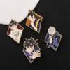 Anime JJK Satoru Gojo Characters Enamel Pins Brooches Student Badge Clothing Cosplay Men Women Backpack Jewelry Gift Accessories
