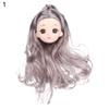 30CM Doll Head With Long Curly Hair Straight Wig For 16cm Dolls Accessories Removable Joint Toys DIY Head For 1/6 BJD Dolls