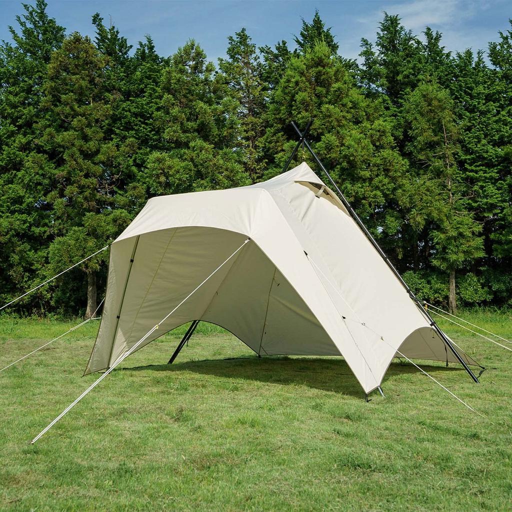 ogawa Outdoor Camping Tent Piraeus 5 x Sand Beige x Dark Brown 2746 [for people] Off-white