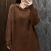 Korean Style Women's Hooded Knit Sweater: Autumn/Winter Loose Pullover with Long Sleeves