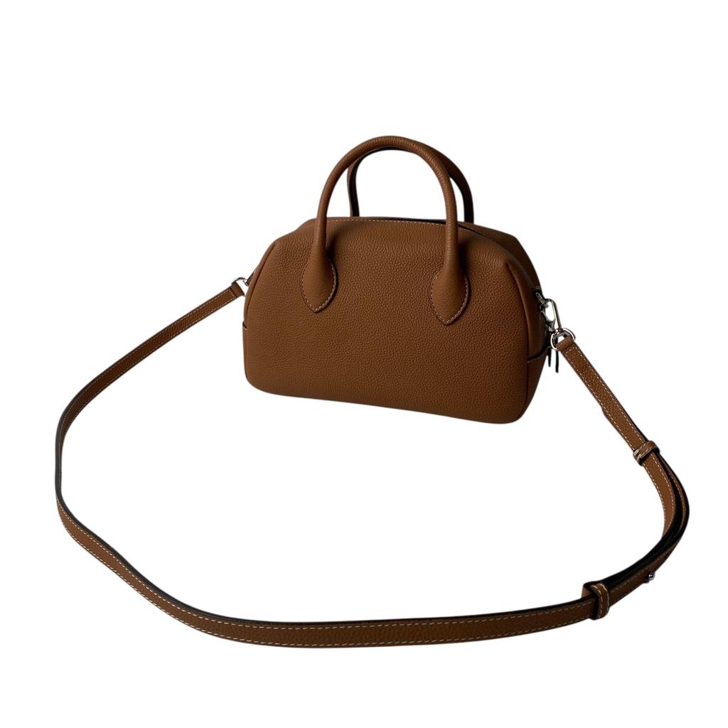Used Shoulder Bag Brown Leather Women