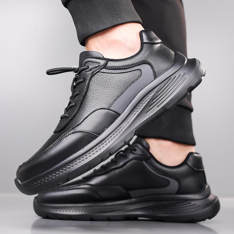 Herren Leder Sneaker Schnürschuhe Freizeitschuhe