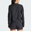 Adidas Own The Run Long Sleeve Tee With Striped Color Block Women Tops Black IN1568