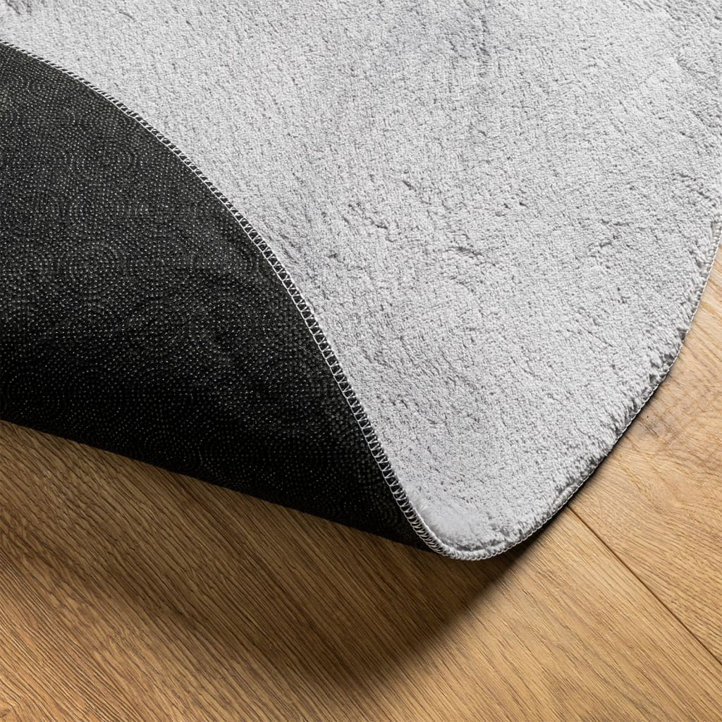 HUARTE Short Pile Rug Soft and Washable Grey Ø 200 cm