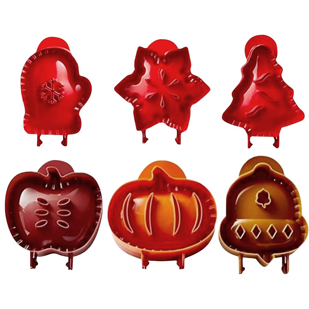 3Pcs/6Pcs Dough Presser Pie Molds Non-stick Hand Pie Molds Mini Pocket Pie Molds for Thanksgiving Christmas & Fall Baking Tools