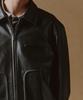 Musinsa Standard Faded Synthetic Leather Drizzler Jacket [Black]