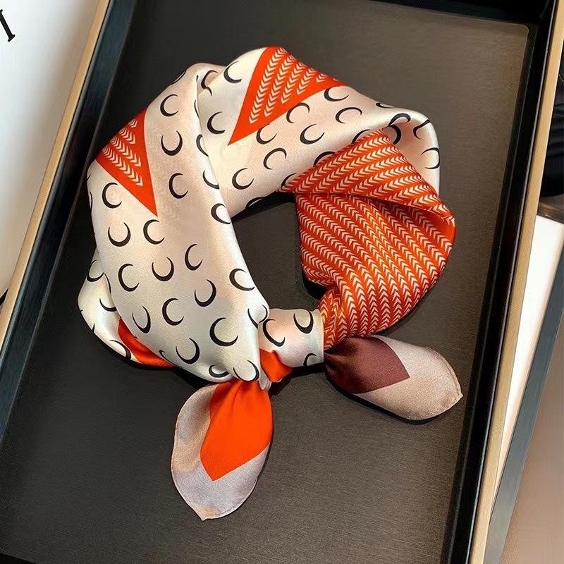 

70 шелковый шарф квадратный шарф первоклассный смысл корейской моды универсальный карьерный симулятор шелковый маленький шейный платок винтажный напечатанный шелковый шарф женский