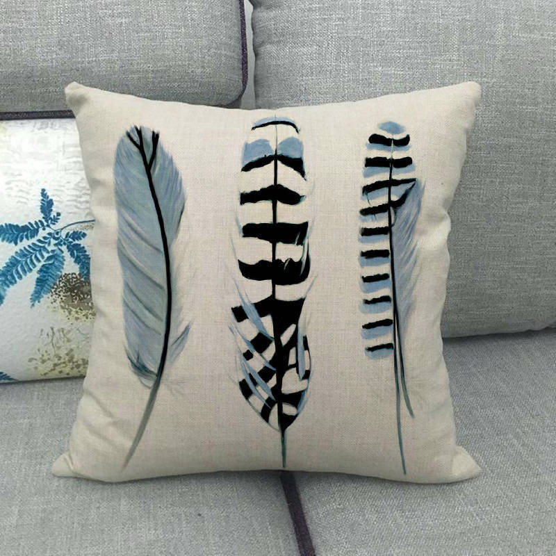 Feathered Bird A Cute Pet Digital Printing Short Plush Pillow Covers Decorative For Car Sofa Office Cushion Cover Home Goods