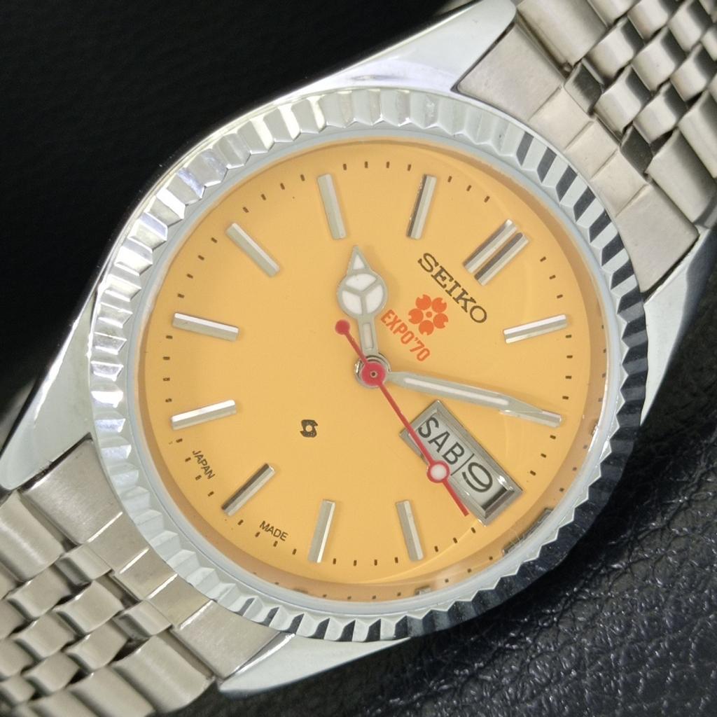 ЯПОНИЯ ВИНТАЖНЫЕ ВОССТАНОВЛЕННЫЕ SEIKO EXPO 70 АВТОМАТИЧЕСКИЕ МУЖСКИЕ ЧАСЫ a441983-1