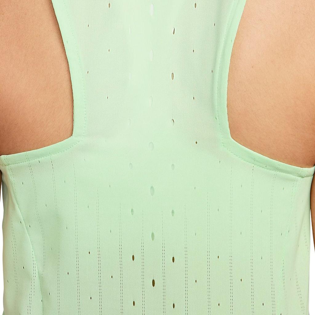 Nike Aeroswift Solid Logo Round Neck Running Vest Women tops Steam-Green FN2504-376