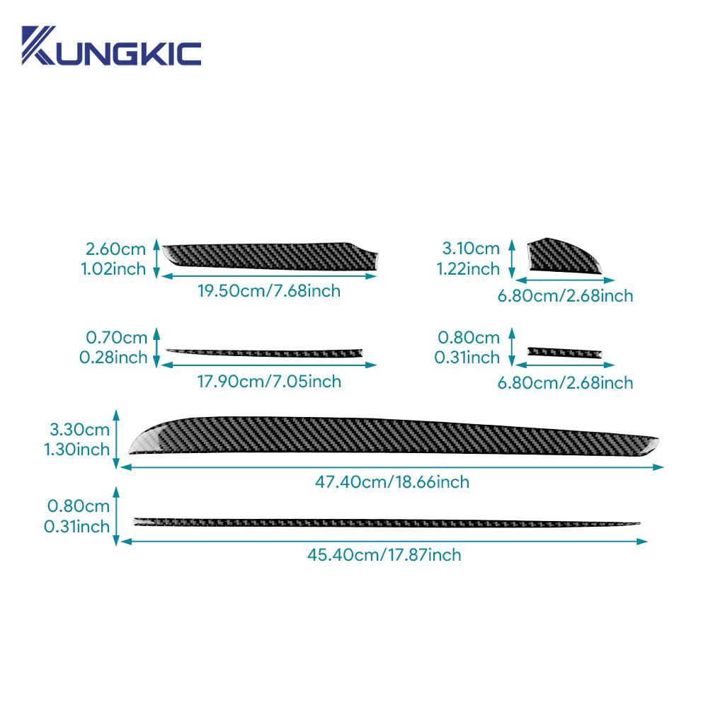 Real Soft Carbon Fiber Sticker For Chrysler 300 300C 2011 2012 2013 2014 LHD RHD Car Driver Passenger Co-pilot Trim Accessories