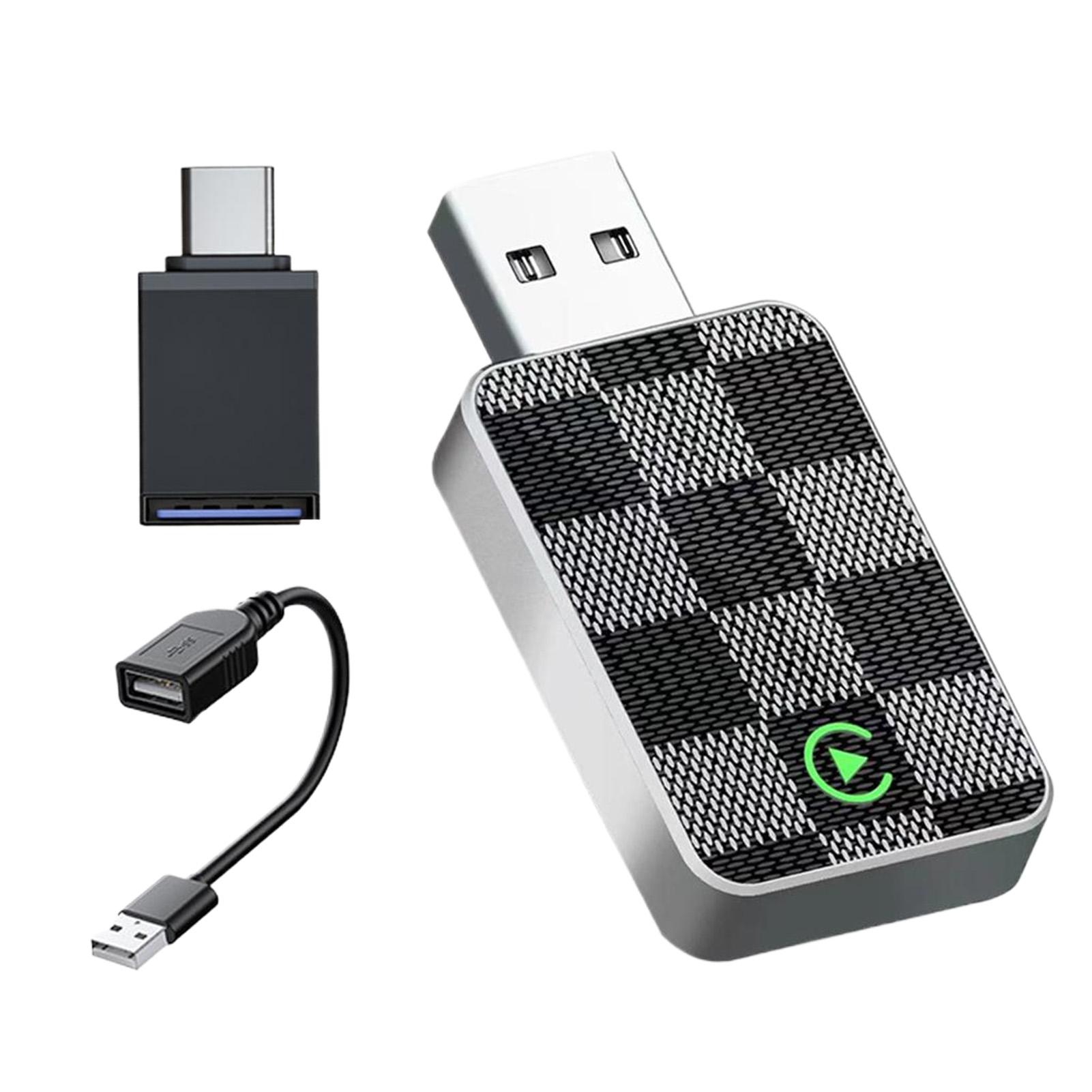 Wireless CarPlay Android Auto Adapter Wired To Wireless Adapter Wired To Car Play 2 in 1 Wireless CarPlay Adapter чёрный