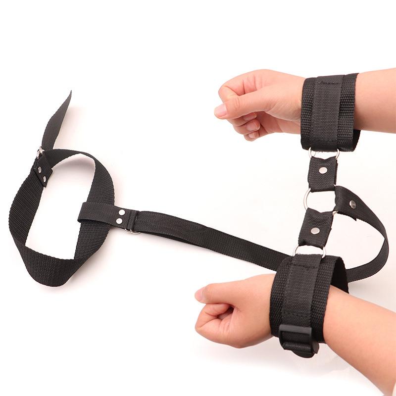 Erotic HandCuffs Mouth Gag BDSM Bondage Restraints Sex Toys for Couples Open Mouth Ball Backhand Cuffs Tied Up Adult Game
