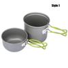 Tragbares Outdoor-Geschirr-Set, Kochgeschirr-Set, Wasserkocher, Tasse, Topf-Set für Camping, Wandern, Picknick, Reisen, für 2–3 Personen