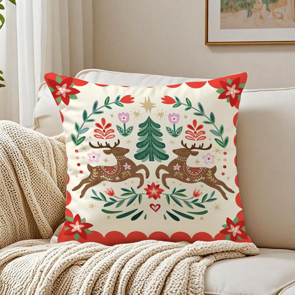 Federa per Cuscino Renna Federa Antiacaro Decorazione Divano Soggiorno Cuscino Stanza