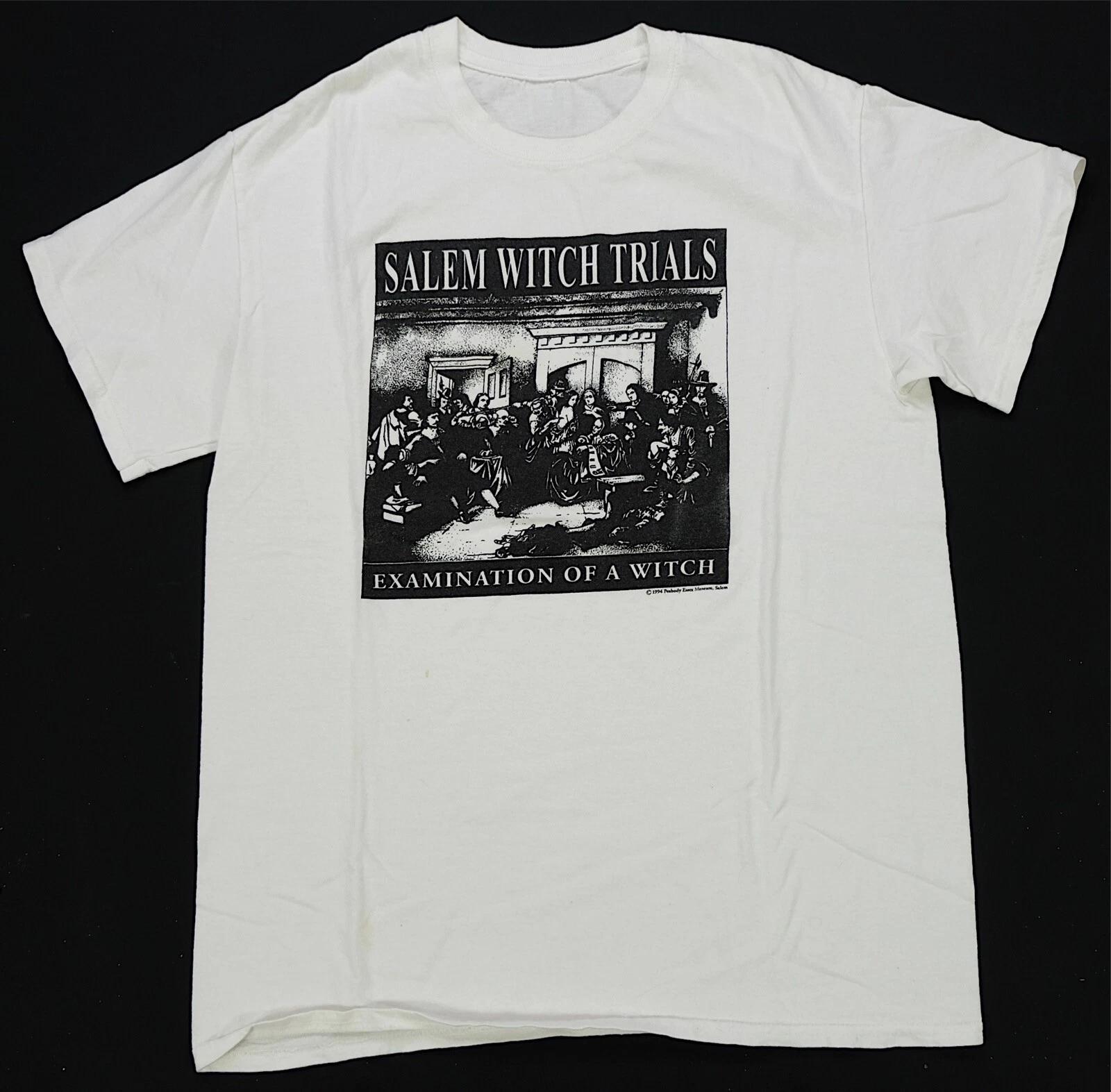 Rare Vintage Salem Witch Trials Examination of a Witch 1994 T Shirt 90s White S