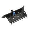 PC Fan Hub 8 Channels Knob Cooling Fan Speed Controller for CPU Chassis Hard Drive VGA PWM Fan PCI Bracket