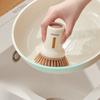 Household Pot Brush Set, Suitable for Lazy Kitchen Users To Squeeze Liquid for Washing POTS and Dishes. Long-handled, Rotatable Cleaning Brush