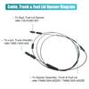 Trunk Door Fuel Lid LatchsLock Release Cable 74880-S5A-A01 for 74880-S5A-305 74880-S5A-A02 4 Door 2001-2005 Vehicle Part
