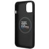 Bmw Case Bmhmp14M22Ptdk Iphone 14 Plus / 15 Plus 6,7 Black/Black Leather Stamp Tricolor Magsafe