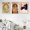 Art Nouveau Retro Poster Abstract Wallpaper Print Canvas Painting Wall Art Picture for Living Room Home Decor Aesthetic Mural