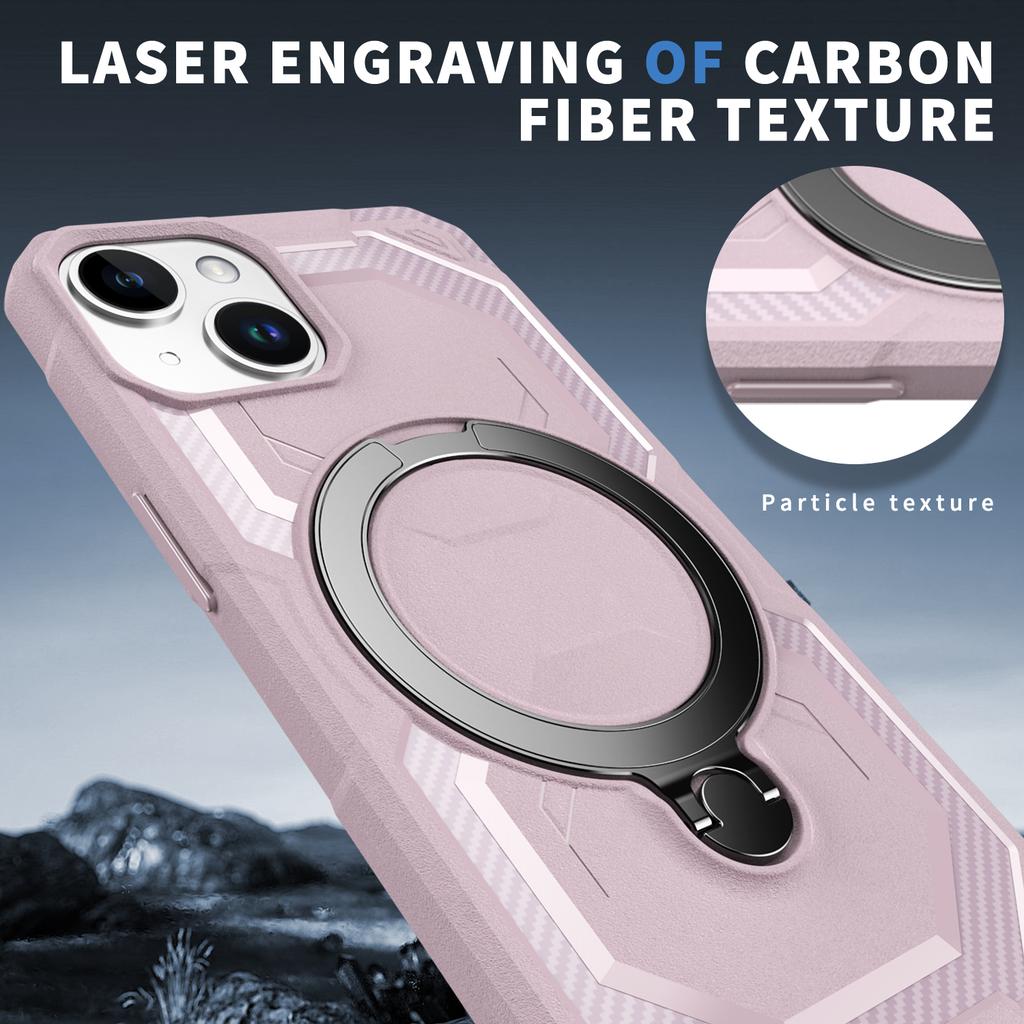 For iPhone 15 Case Compatible with MagSafe Kickstand TPU+PC Phone Cover