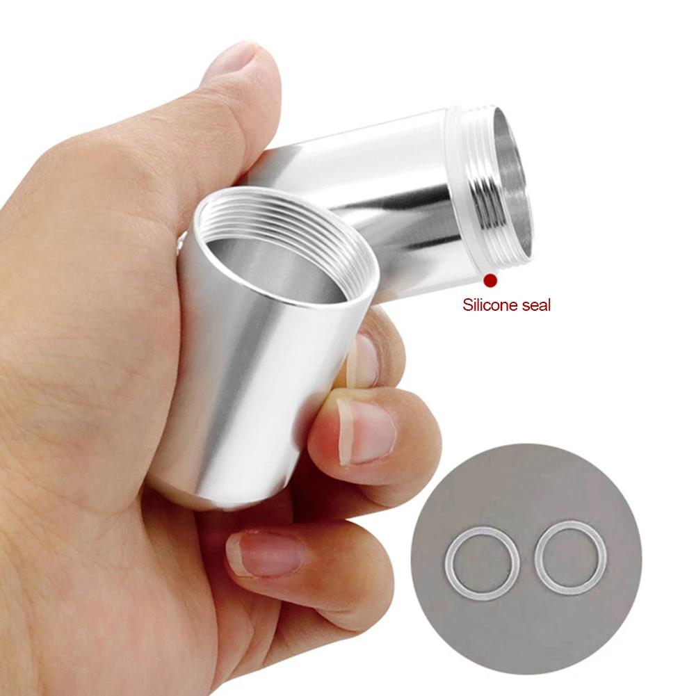 1-4 Stück Wasserdichte Aluminium Pillendose Schlüsselanhänger Karabiner Medikamentenbehälter Behälter Flaschenhalter Outdoor Pillenbox Pillendose Anhänger