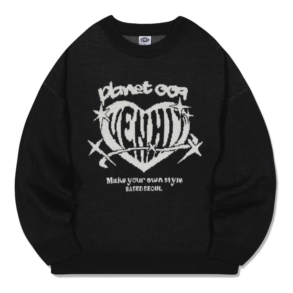 Benhit Planet Jacquard Knit [Black] M