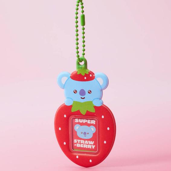 BT21 Mini Photo Holder Key Ring Strawberry Party ver.