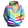 Bunter Streifen Grafik Hoodie Für Männer Regenbogenbaum 3D Gedrucktes Sweatshirt Herbst Lässiger Pullover Unisex Langarm Hoodies Oberteil
