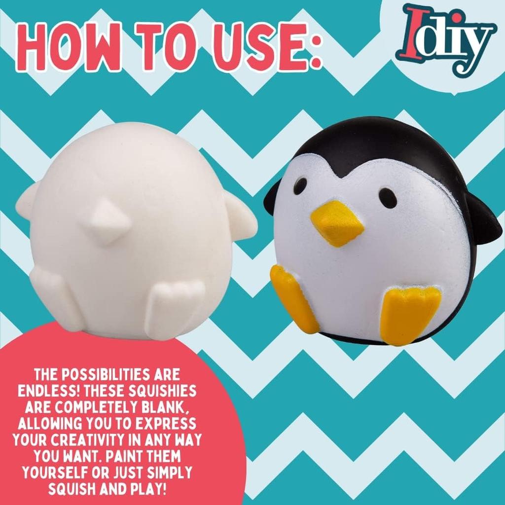 Diy Blank Squishy Toys,Slow Rise White Squishy Antistress Anxiety Anti Stress Relief Toys For Kids Children Painting Adhd Autism