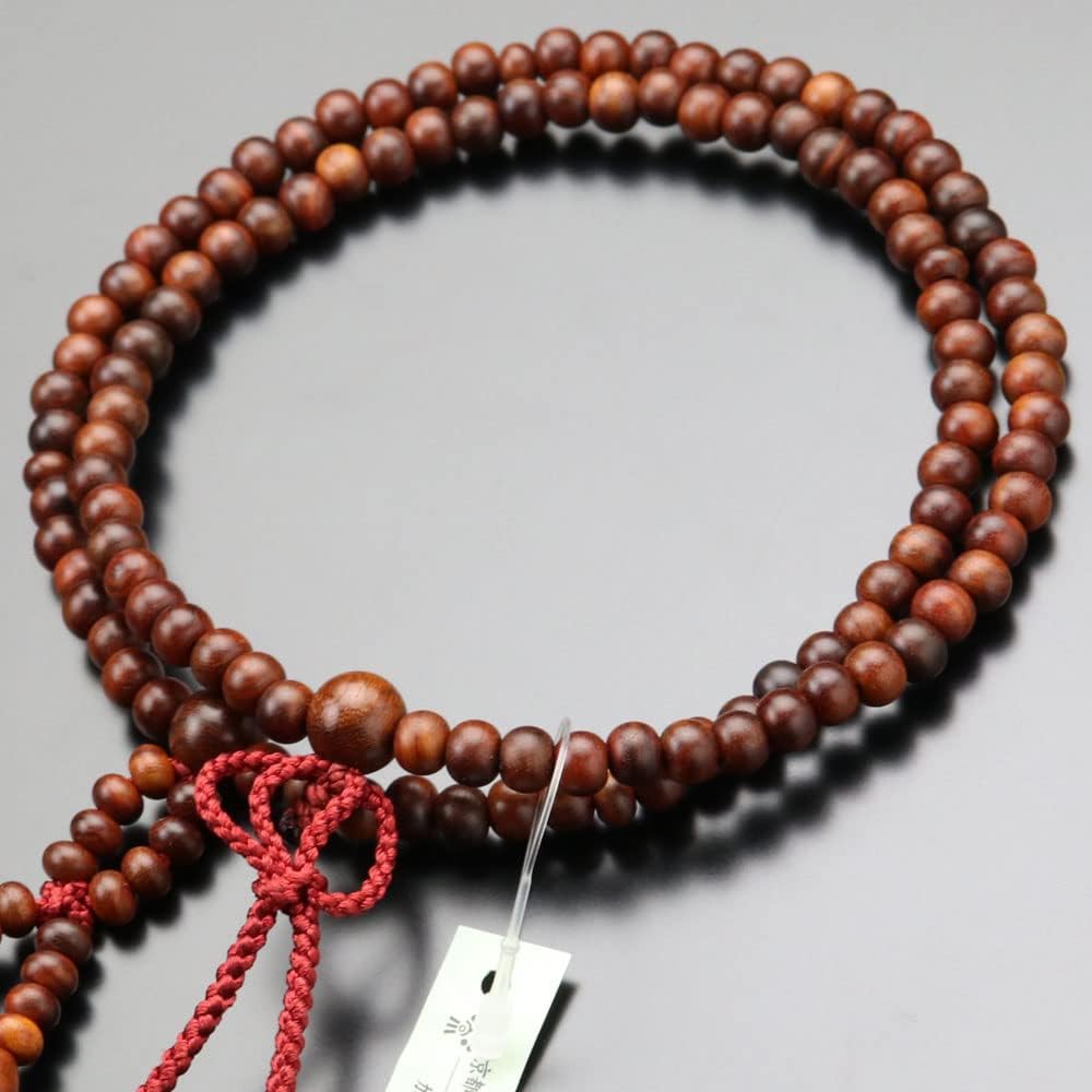 Mărgele de rugăciune Jodo Shinshu pentru femei 8 dimensiuni lemn de trandafir mătase pură ciucuri mărgele de rugăciune Kyoto Shinshu Disciples 108 margele înmormântare din lemn natural cu două rânduri