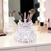 Lolita Princess Skirt Vanity Organizer 3D Printed Cute Pen Holder Girlish Desktop Organizer for Makeup Brushes & Stationery Gift