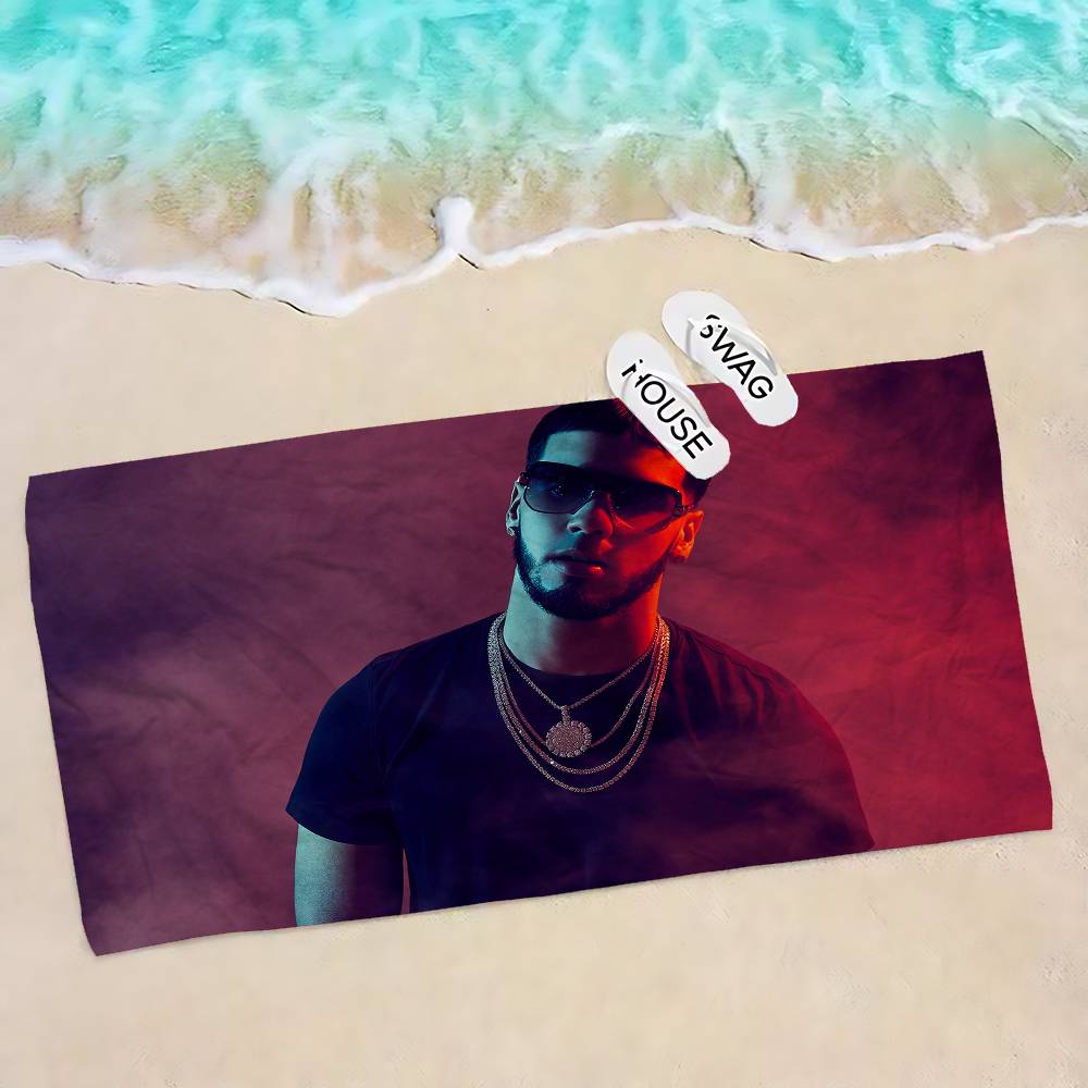 Rapper A-Anuel AA Microfiber Printed Beach Towel Mountain Climbing Yoga Beach Swimming Running Absorbent Soft Towel