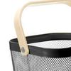 Fruit Colander Metal Material Comfortable Portable Handle Wear Resistant Practical Vegetable Drain Basket for Kitchen