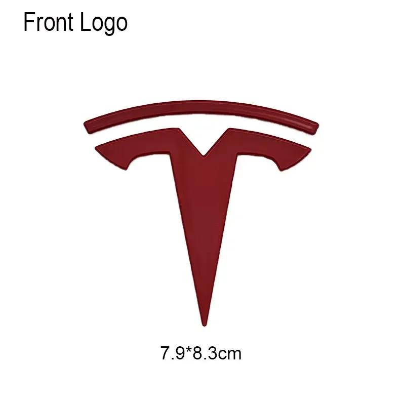 Samolepka na auto 2025 Nové 3D ABS Logo Volantu Auta Samolepka Přední Znak Kapoty Zadní Znak Kufru Pro Tesla Model Y Repl
