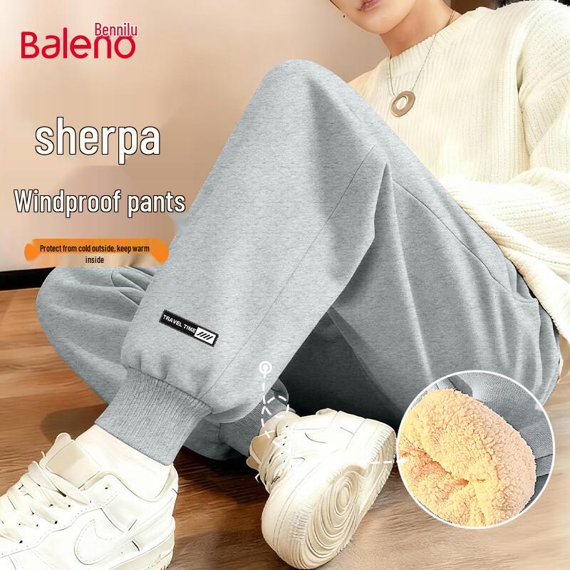

Baleno Men s Winter Sherpa Fleece Lined Casual Jogger Pants M
