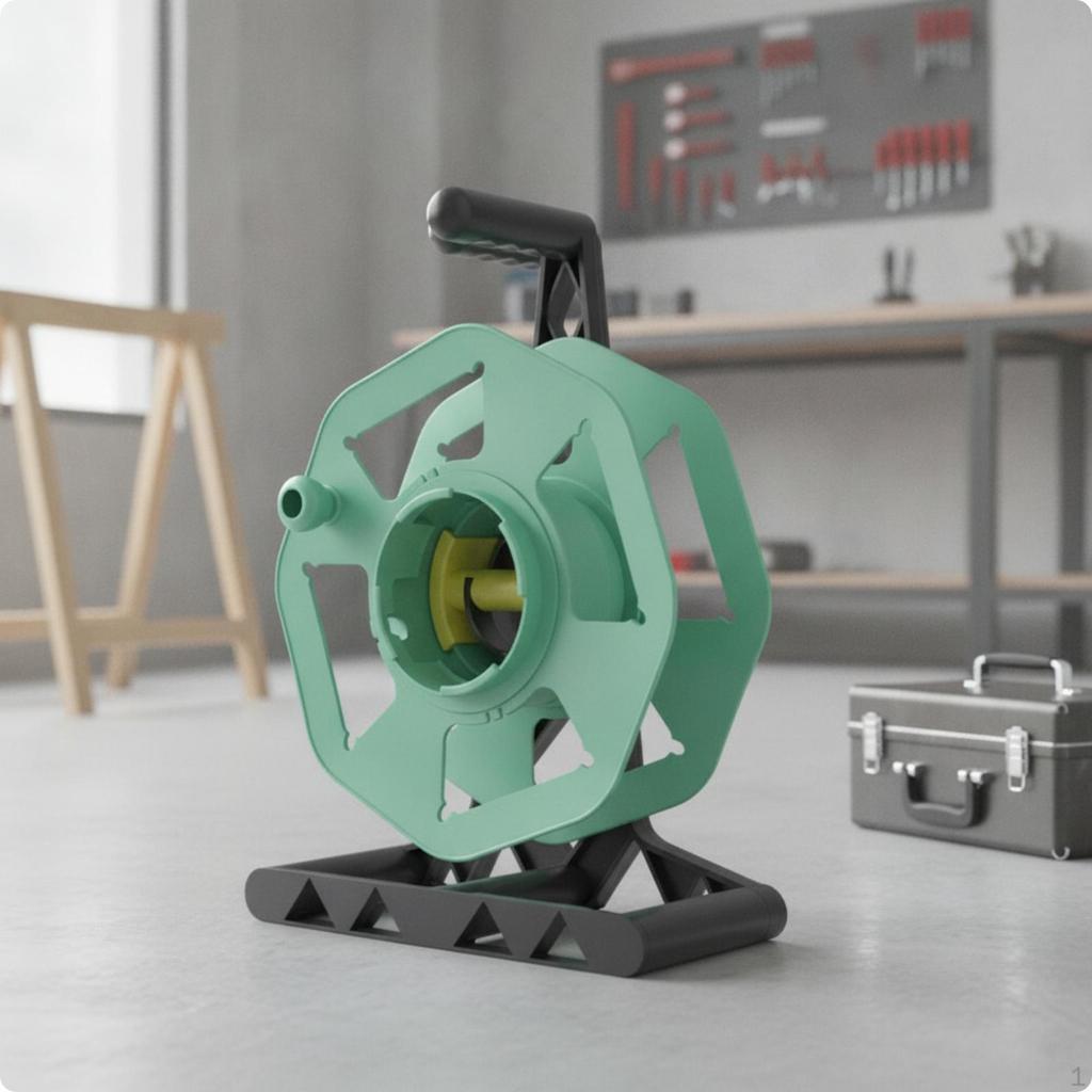 Cable Spool Holder Carrying Handle Portable Reel Side Knob Wire Winding rack for Floor