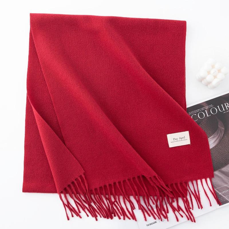 Morandi Color Scarf Shawl Solid Color Cashmere Feel Long Winter Wrap Luxury Soft Fashion Gift Lightweight Women’s Neck Scarf